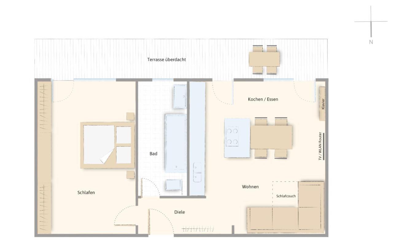 Moderne Ferienwohnung Nahe Swr Und Golfplatz Baden-Baden Luaran gambar